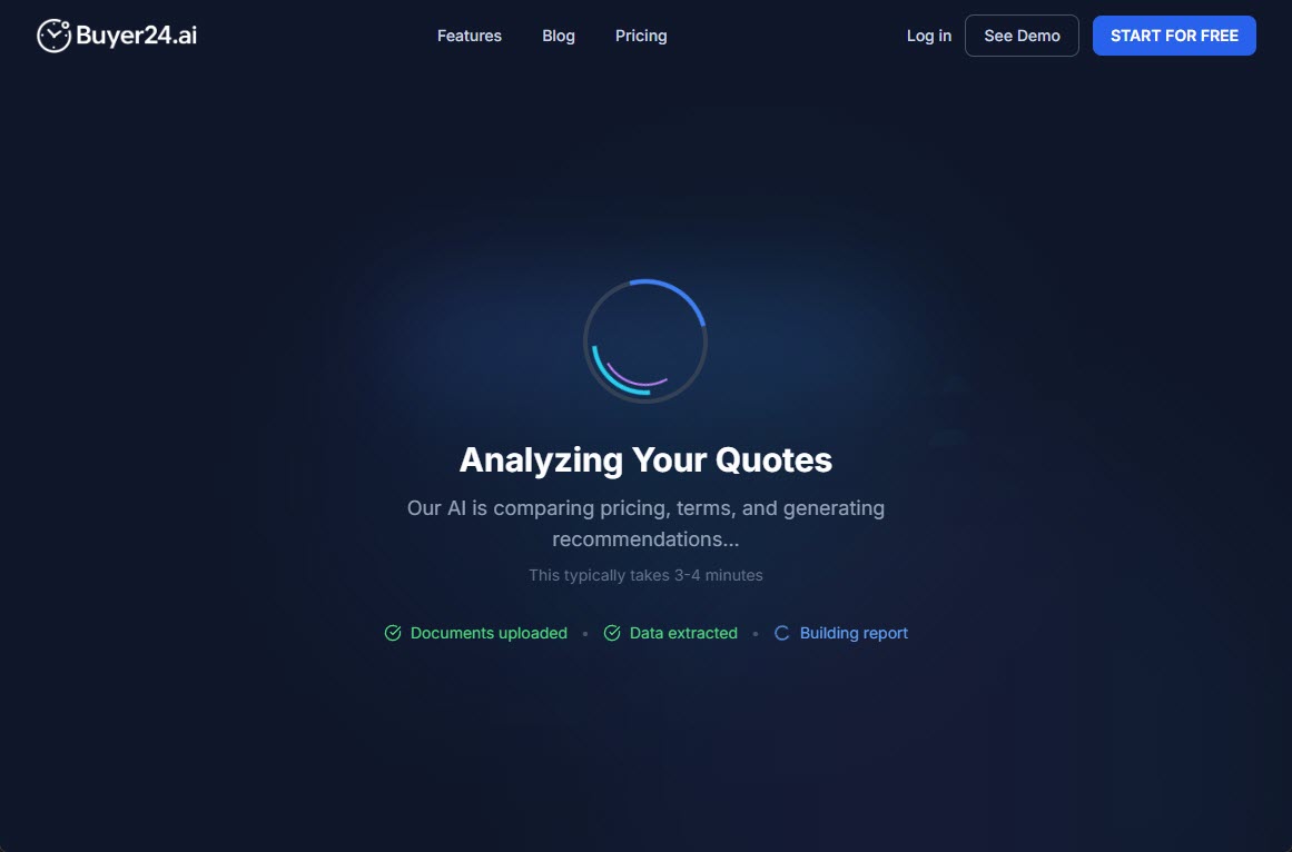 AI analyzing quotes